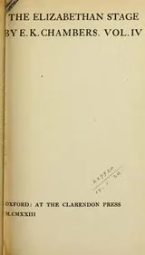 Cover of The Elizabethan stage
