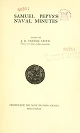 Cover of Samuel Pepys's naval minutes