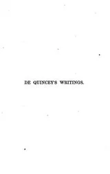 Cover of De Quincey's writings