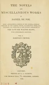 Cover of The novels and miscellaneous works of Daniel De Foe