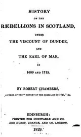 Cover of History of the rebellions in Scotland