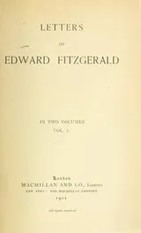 Cover of Letters of Edward FitzGerald