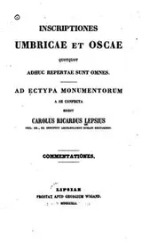 Cover of Inscriptiones Umbricae et Oscae