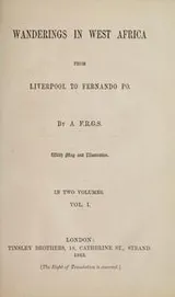 Cover of Wanderings in West Africa from Liverpool to Fernando Po
