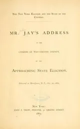 Cover of The New York election and the state of the country
