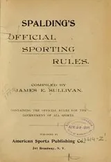 Cover of Spalding's official sporting rules