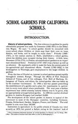 Cover of School gardens for California schools