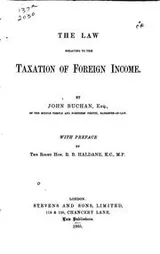 Cover of The law relating to the taxation of foreign income
