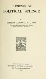 Cover of Elements of political science