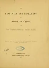Cover of The last will and testament of Captain John Smith