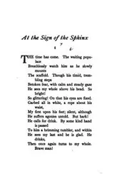 Cover of At the sign of the Sphinx