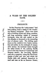 Cover of A ward of the Golden Gate