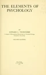 Cover of The elements of psychology