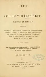 Cover of Life Of Col. David Crockett