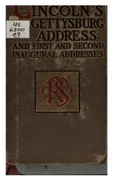 Cover of Lincoln's Gettysburg oration and first and second inaugural addresses