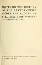 Cover of Notes on the history of the Revels office under the Tudors