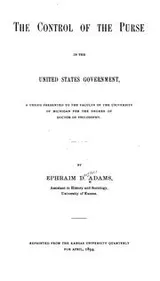 Cover of The control of the purse in the United States government .