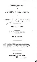 Cover of Forms of practice, or, American precedents in personal and real actions