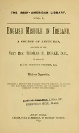 Cover of English misrule in Ireland