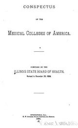 Cover of Conspectus of the medical colleges of America