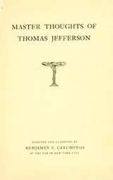 Cover of Master Thoughts Of Thomas Jefferson