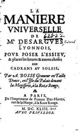 Cover of La manière vniverselle de Mr. Desargves, Lyonnois