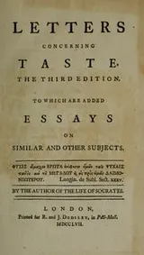 Cover of Letters concerning taste