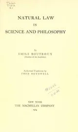 Cover of Natural law in science and philosophy