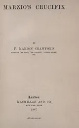 Cover of Marzio's crucifix