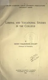 Cover of Liberal and vocational studies in the college
