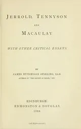 Cover of Jerrold, Tennyson and Macaulay