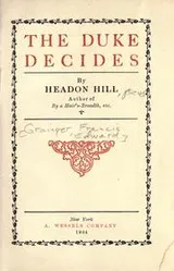 Cover of The Duke decides