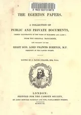 Cover of The Egerton papers