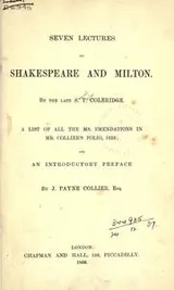 Cover of Seven lectures on Shakespeare and Milton