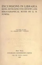 Cover of Excursions in Libraria