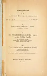 Cover of 1. Government forestry abroad