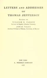 Cover of Letters and addresses of Thomas Jefferson