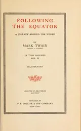 Cover of Following the Equator in two volumes. 2/2