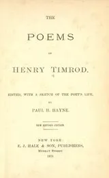 Cover of Poems of Henry Timrod