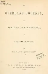 Cover of An overland journey