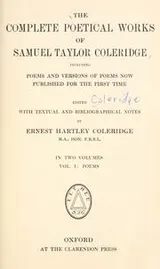 Cover of The complete poetical works of Samuel Taylor Coleridge