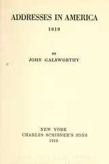 Cover of Addresses in America, 1919