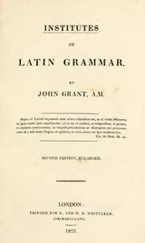 Cover of Institutes of Latin grammar