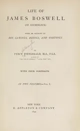 Cover of Life of James Boswell (of Auchinleck)