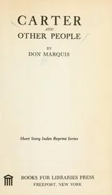 Cover of Carter and other people