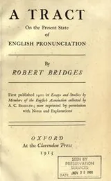 Cover of A tract on the present state of English pronunciation