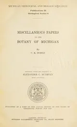 Cover of Miscellaneous papers on the botany of Michigan