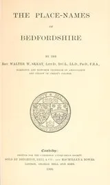 Cover of The place-names of Bedfordshire