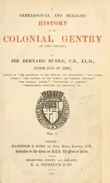 Cover of A genealogical and heraldic history of the colonial gentry