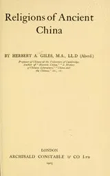 Cover of Religions of ancient China